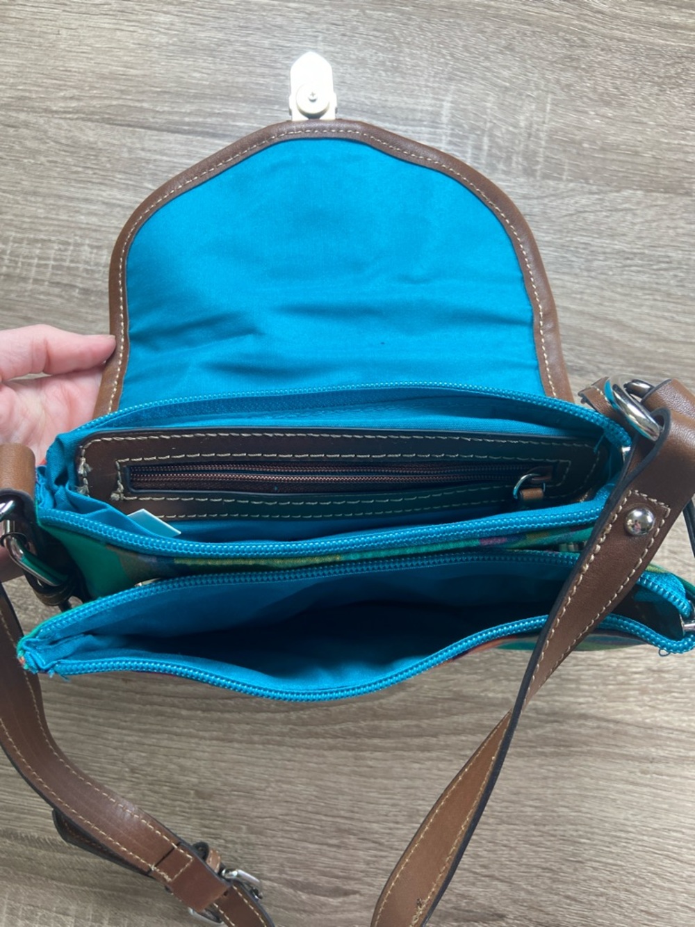 Multicolor Plaid Crossbody Bag - Picture 5 of 5